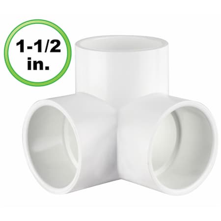 Circo Innovations 1.5 in. 3 Way L PVC Pipe Fitting - Utility Grade 35-U